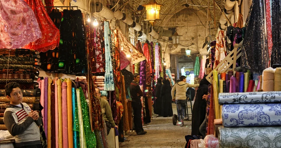 Fabric souq in Madinah